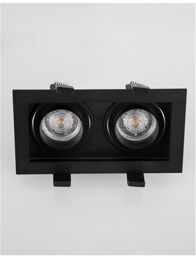 Техническо осветление CEDI GU10 2x50W Черен алуминий L18.3 W10 H3.8см