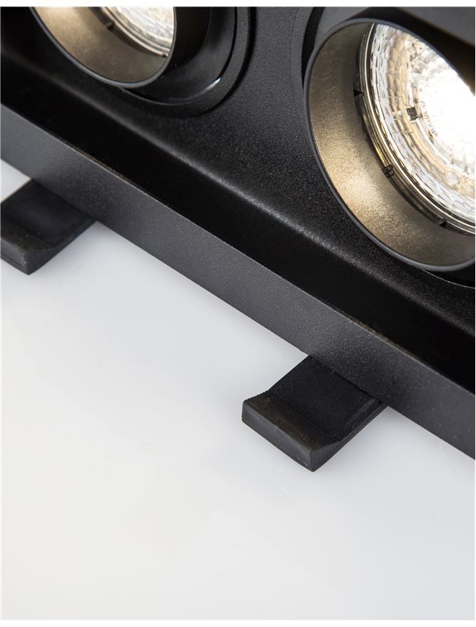 Техническо осветление CEDI GU10 2x50W Черен алуминий L18.3 W10 H3.8см