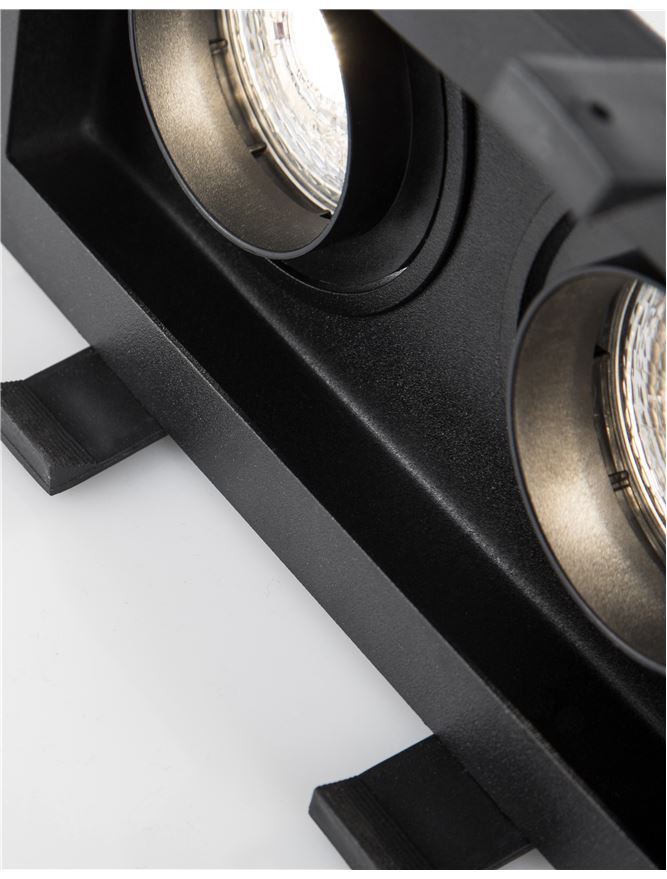 Техническо осветление CEDI GU10 2x50W Черен алуминий L18.3 W10 H3.8см