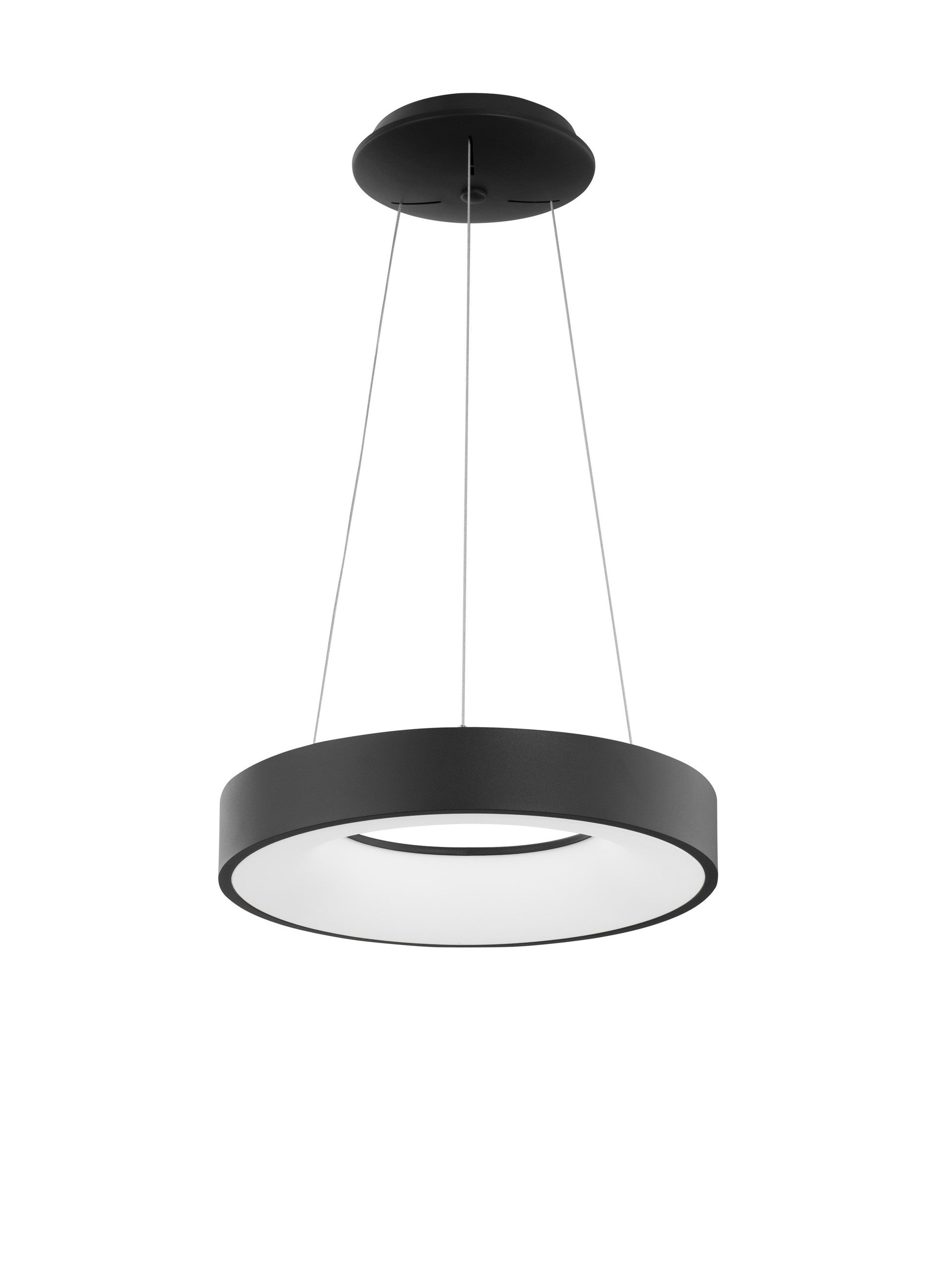 Висящо осветително тяло (пендел) RANDO THIN 30W Пясъчно черен алуминий и акрил Димируем ⌀38 H120см