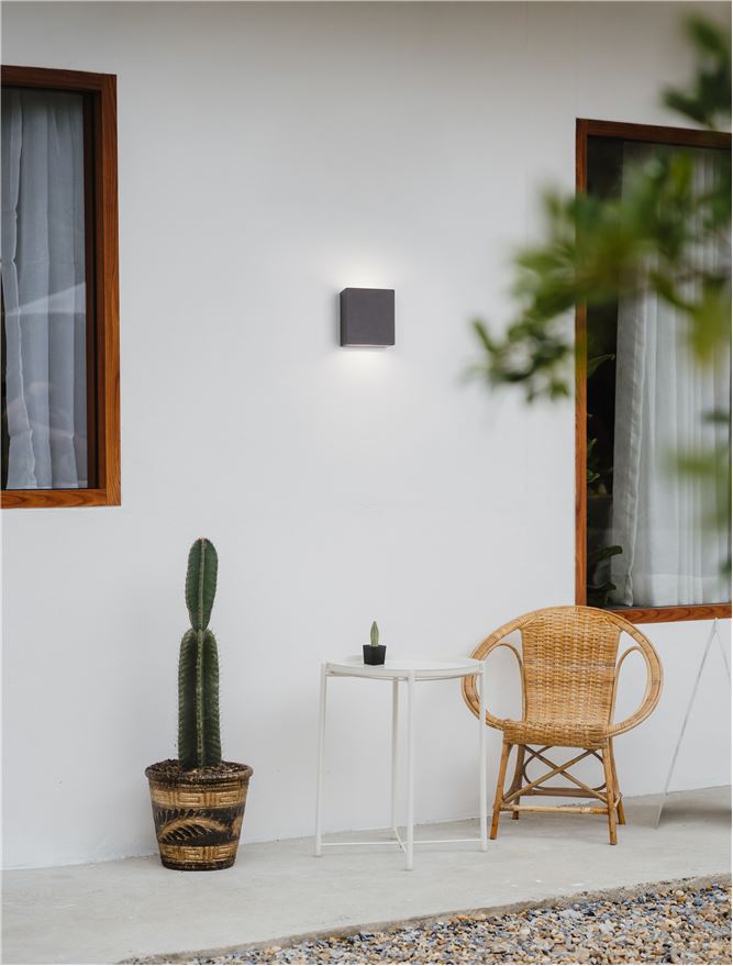 Външен аплик ZARO 10W LED Тъмен антрацит леят алуминий и прозрачно стъкло IP65 3000K