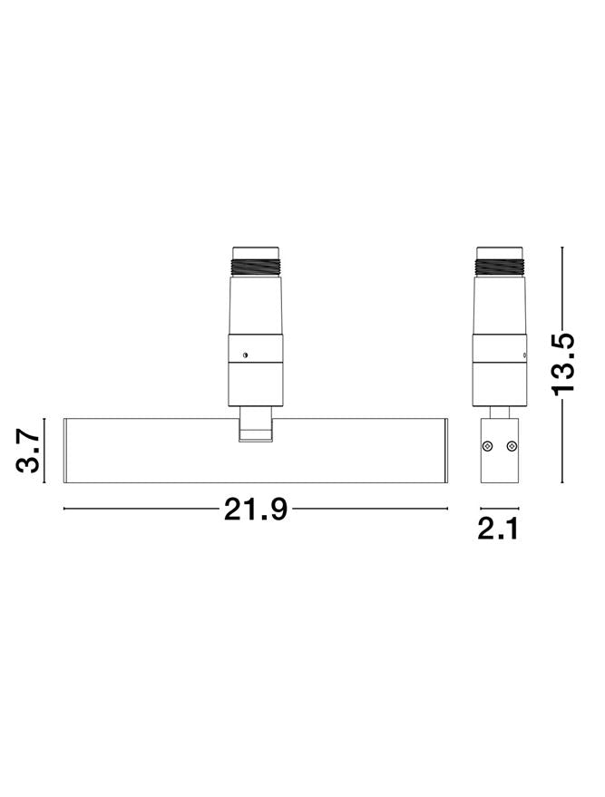 Магнитен спот 48V IMAGINE черен алуминий Adjust Line LED 12W 3000K 48V L219 W31 H135мм