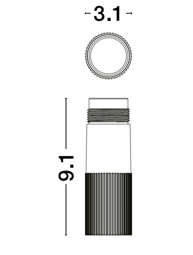 Магнитен спот 48V IMAGINE черен алуминий LED 10W 2700K 48V ⌀31 H91мм