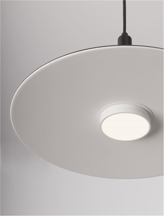 Висящо осветително тяло (пендел) LISI LED 12W 3000K Матово черен стомана и смола ⌀33 H180см
