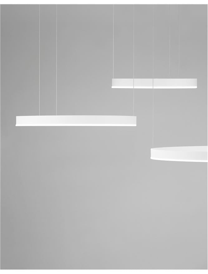 Висящо осветително тяло (пендел) MOTIF 140W LED 3000K Триак димируем Пясъчно бял алуминий акрил Регулируема височина