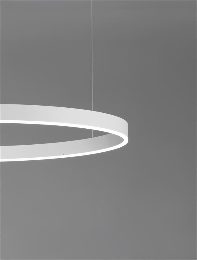 Висящо осветително тяло (пендел) MOTIF 72W LED 3000K Триак димируем Пясъчно бял алуминий акрил Регулируема височина