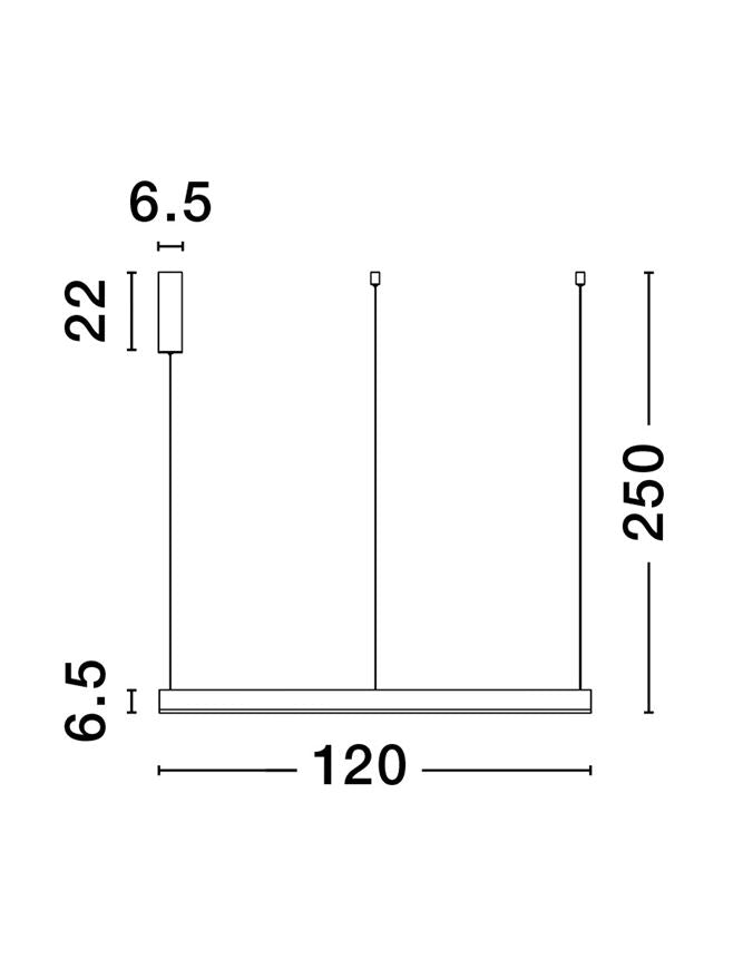 Висящо осветително тяло (пендел) MOTIF 72W LED 3000K Триак димируем Пясъчно бял алуминий акрил Регулируема височина