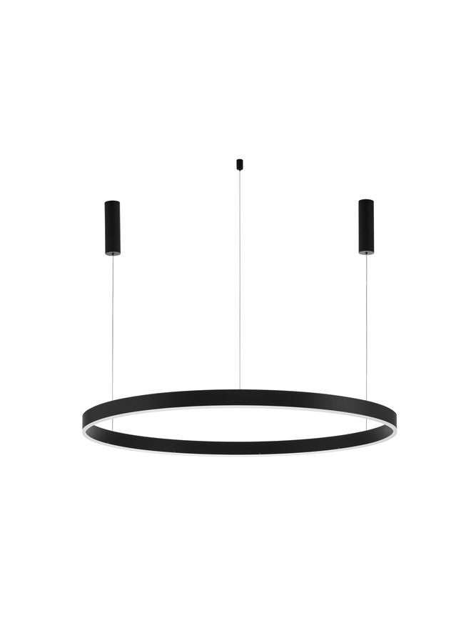 Висящо осветително тяло (пендел) MOTIF LED 72W 230V Триак димируем Пясъчно черен алуминий и акрил Регулируема височина ⌀120 H250см