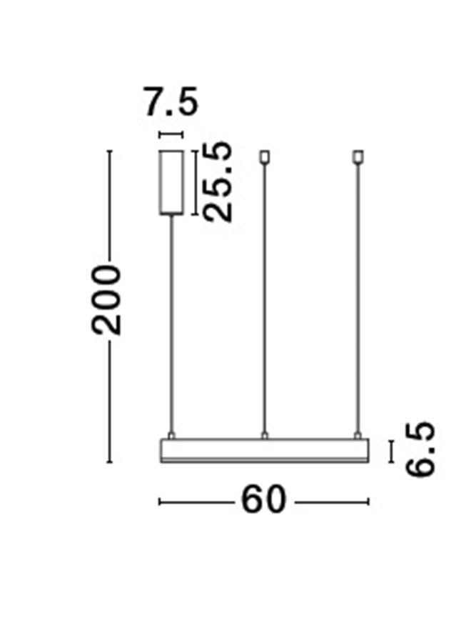 Висящо осветително тяло (пендел) MOTIF 40W LED 2700-6000K Пясъчно бял алуминий акрил Регулируема височина