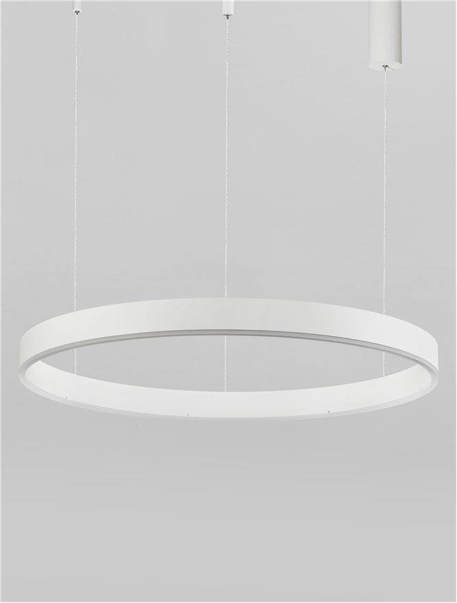 Висящо осветително тяло (пендел) MOTIF 60W LED 2700-6000K Пясъчно бял алуминий акрил Регулируема височина