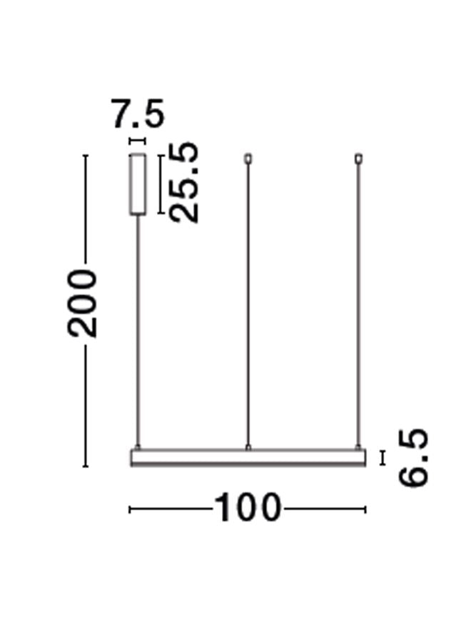 Висящо осветително тяло (пендел) MOTIF 60W LED 2700-6000K Пясъчно бял алуминий акрил Регулируема височина