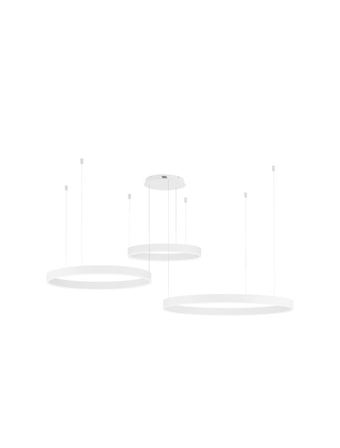 Висящо осветително тяло (пендел) MOTIF 140W LED 2700-6000K Пясъчно бял алуминий акрил Регулируема височина