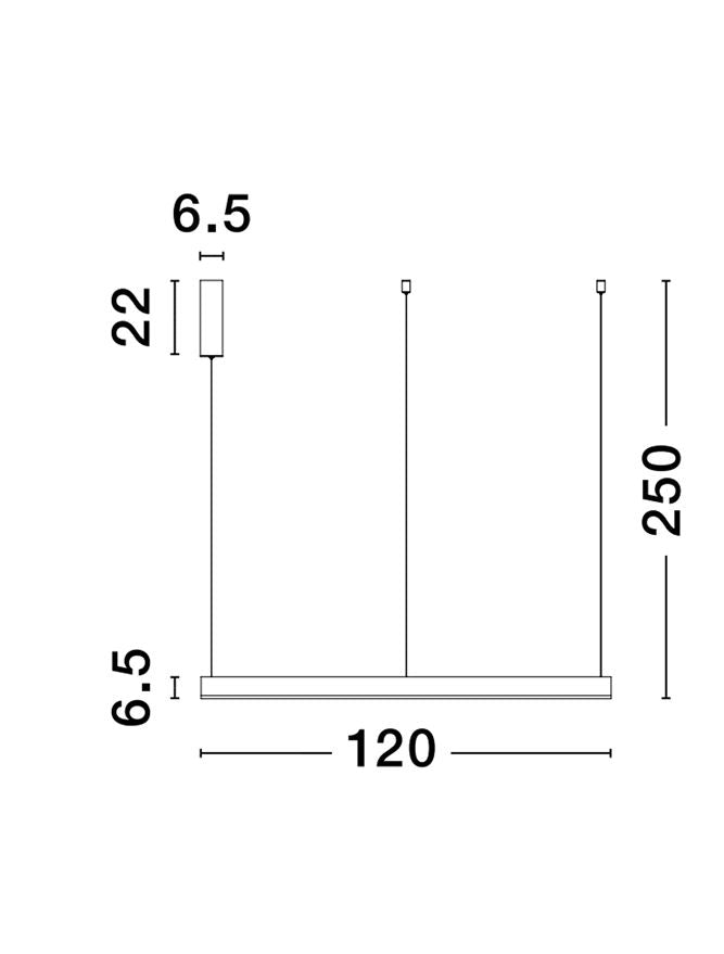 Висящо осветително тяло (пендел) MOTIF 72W LED 2700-6000K Пясъчно бял алуминий акрил Регулируема височина