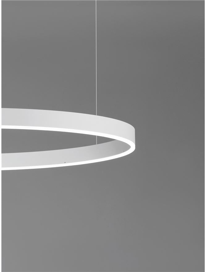 Висящо осветително тяло (пендел) MOTIF 80W LED 2700-6000K Пясъчно бял алуминий акрил Регулируема височина