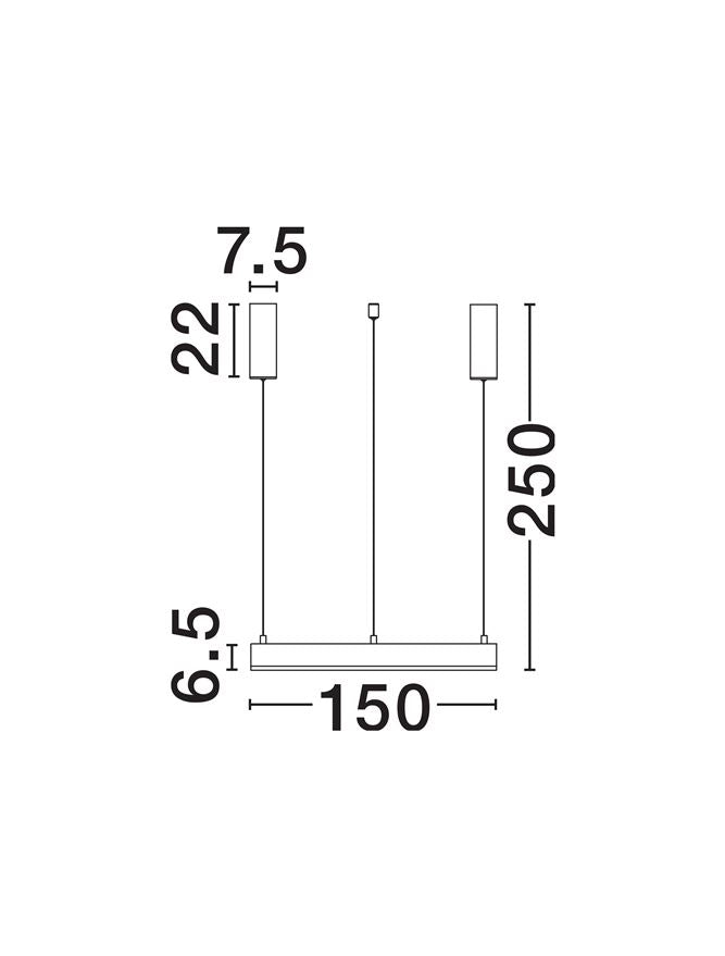 Висящо осветително тяло (пендел) MOTIF 80W LED 2700-6000K Пясъчно бял алуминий акрил Регулируема височина