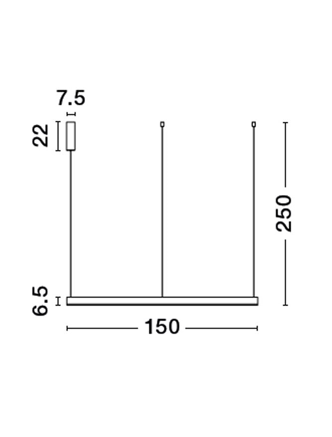 Висящо осветително тяло (пендел) MOTIF 80W LED 2700-6000K Златист месинг алуминий акрил Регулируема височина