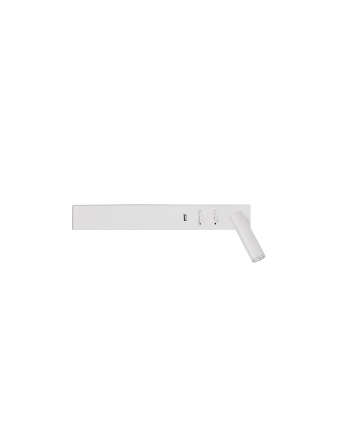 Висящо осветително тяло (пендел) VIDA 5W Пясъчно бял метал с USB и регулируем