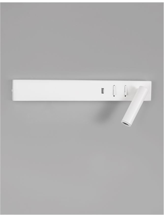 Висящо осветително тяло (пендел) VIDA 5W Пясъчно бял метал с USB и регулируем