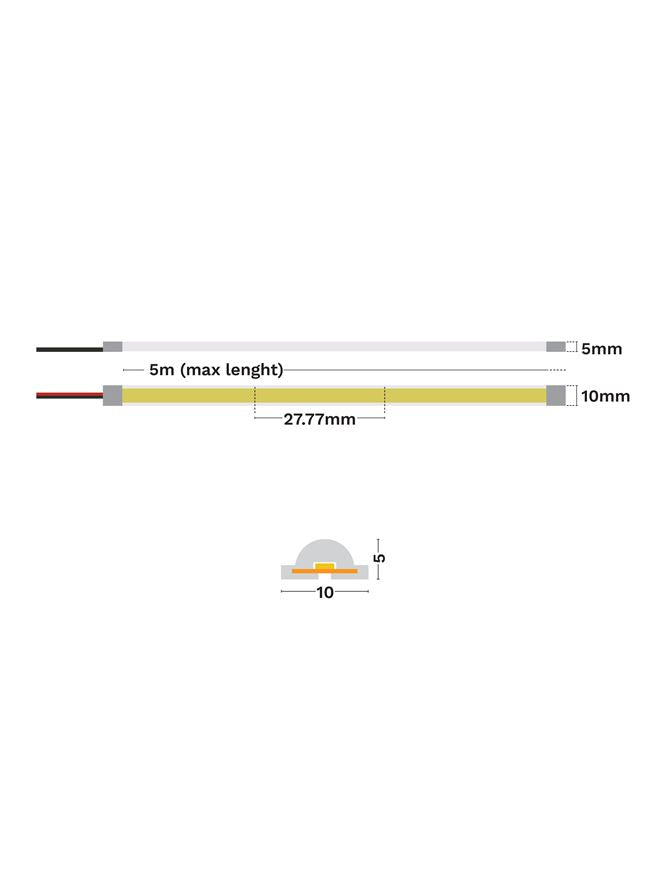 LED лента SOLID 12W/m 2700K IP67