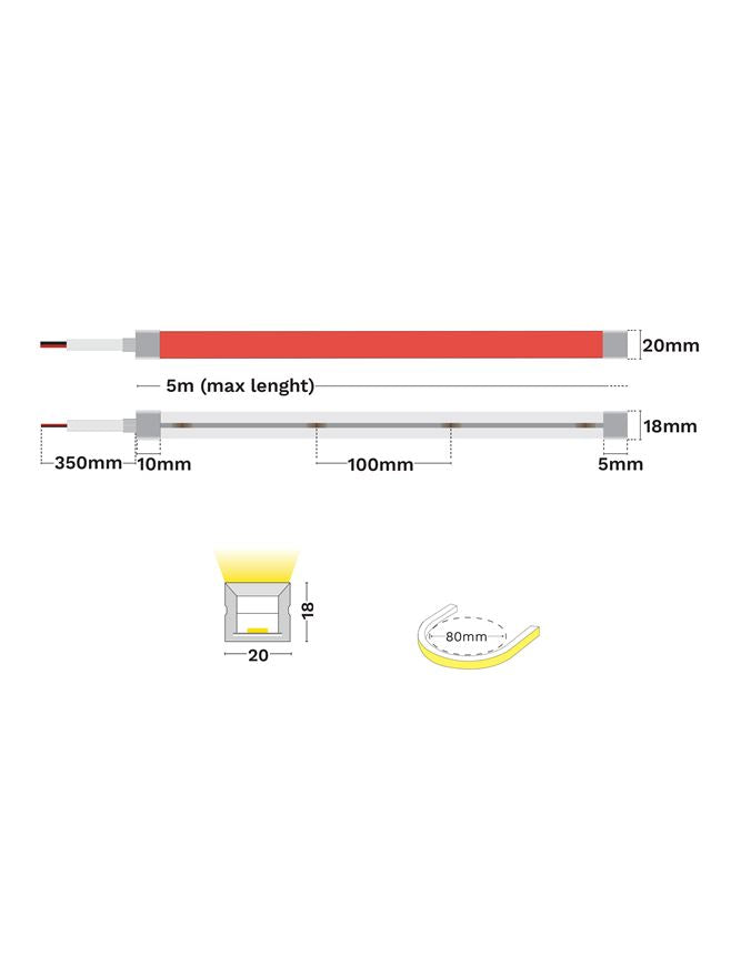 LED лента KEMA 2018 DIGITAL RGBW PROTECTION 16W/m RGBW IP68
