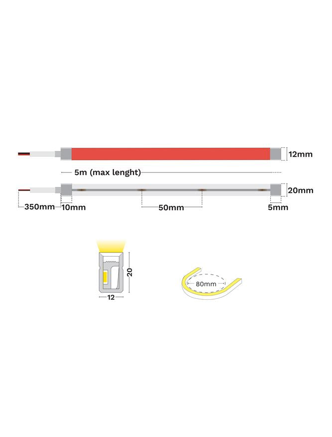 LED лента KEMA 1220 DIGITAL RGBW PROTECTION 16W/m RGBW IP68