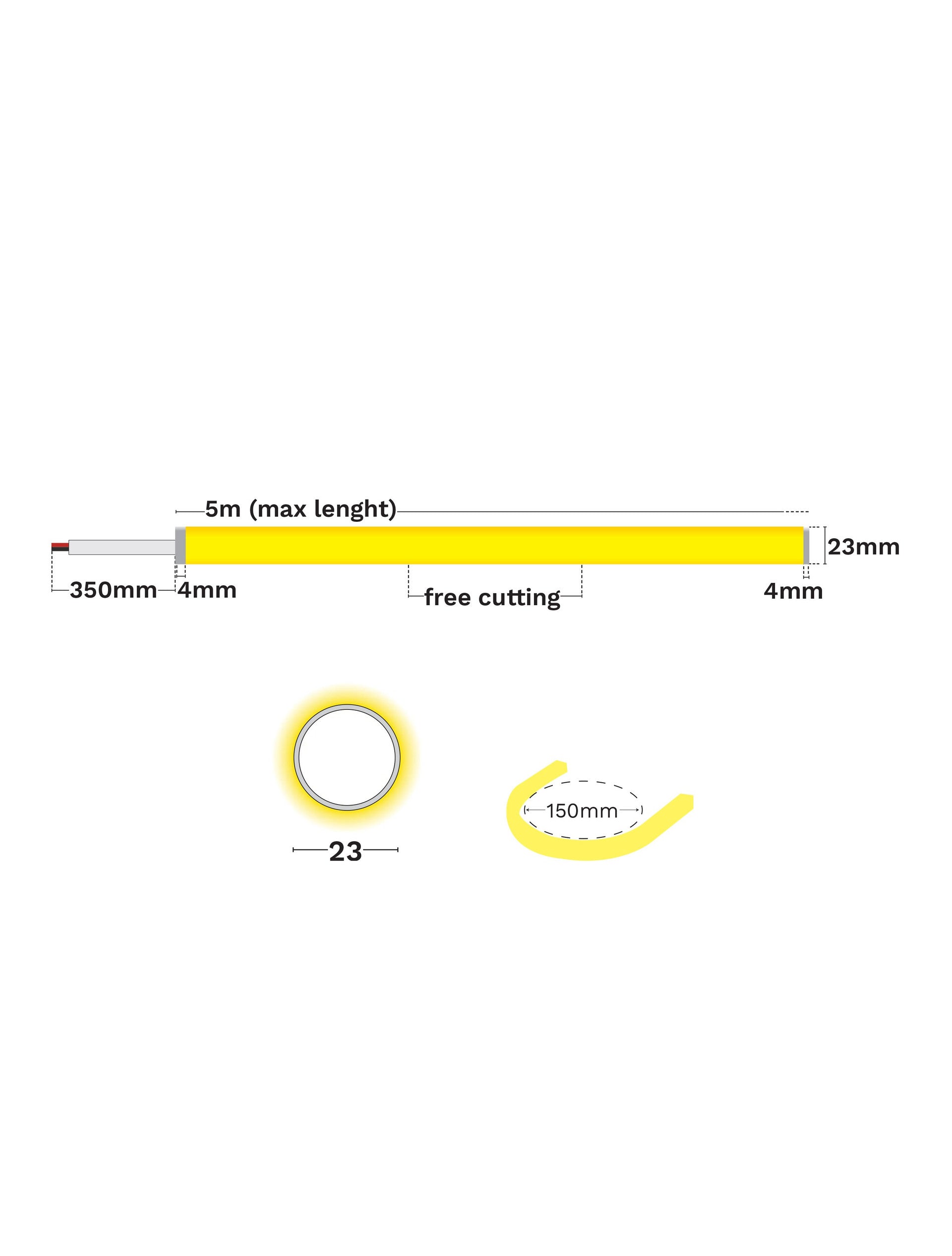 LED лента KEMA R23 14W/m 3000K IP65