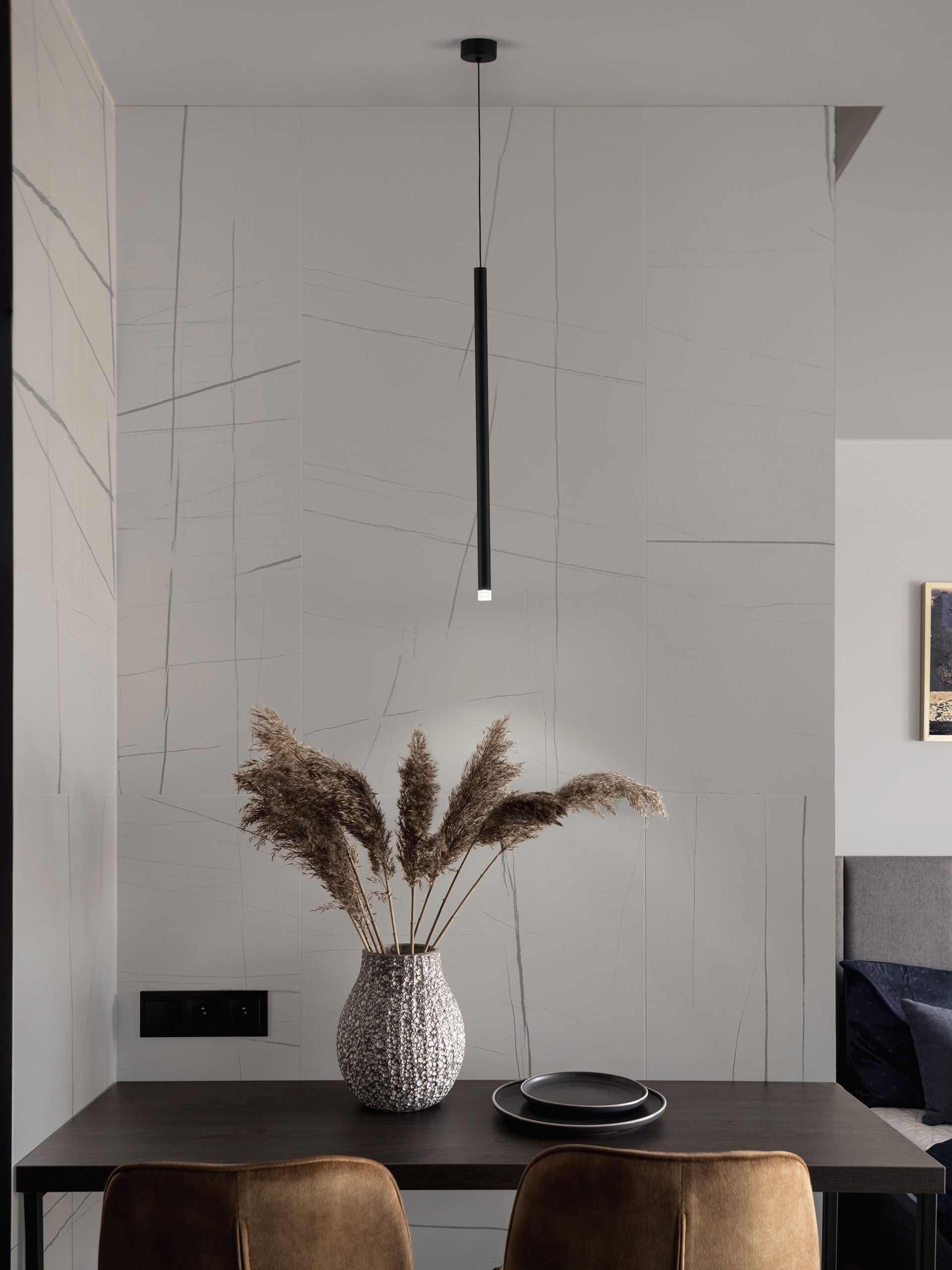 Висящо осветително тяло (пендел) DANDIA 6W Матово черен алуминий