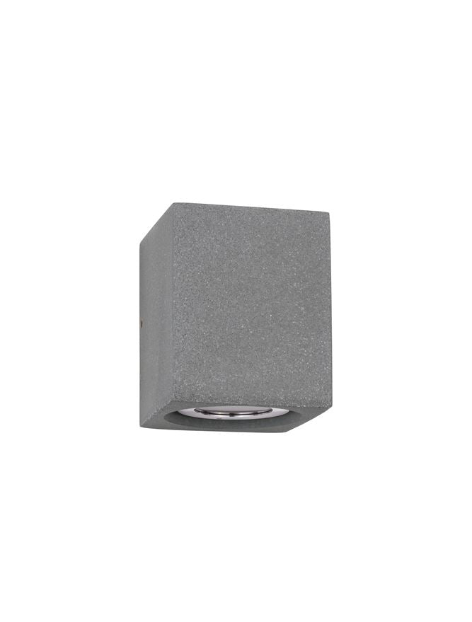 Външен аплик EMILE 5W 3000K Сив пясъчен бетон стъкло IP65 L9 W9.7 H11.2см