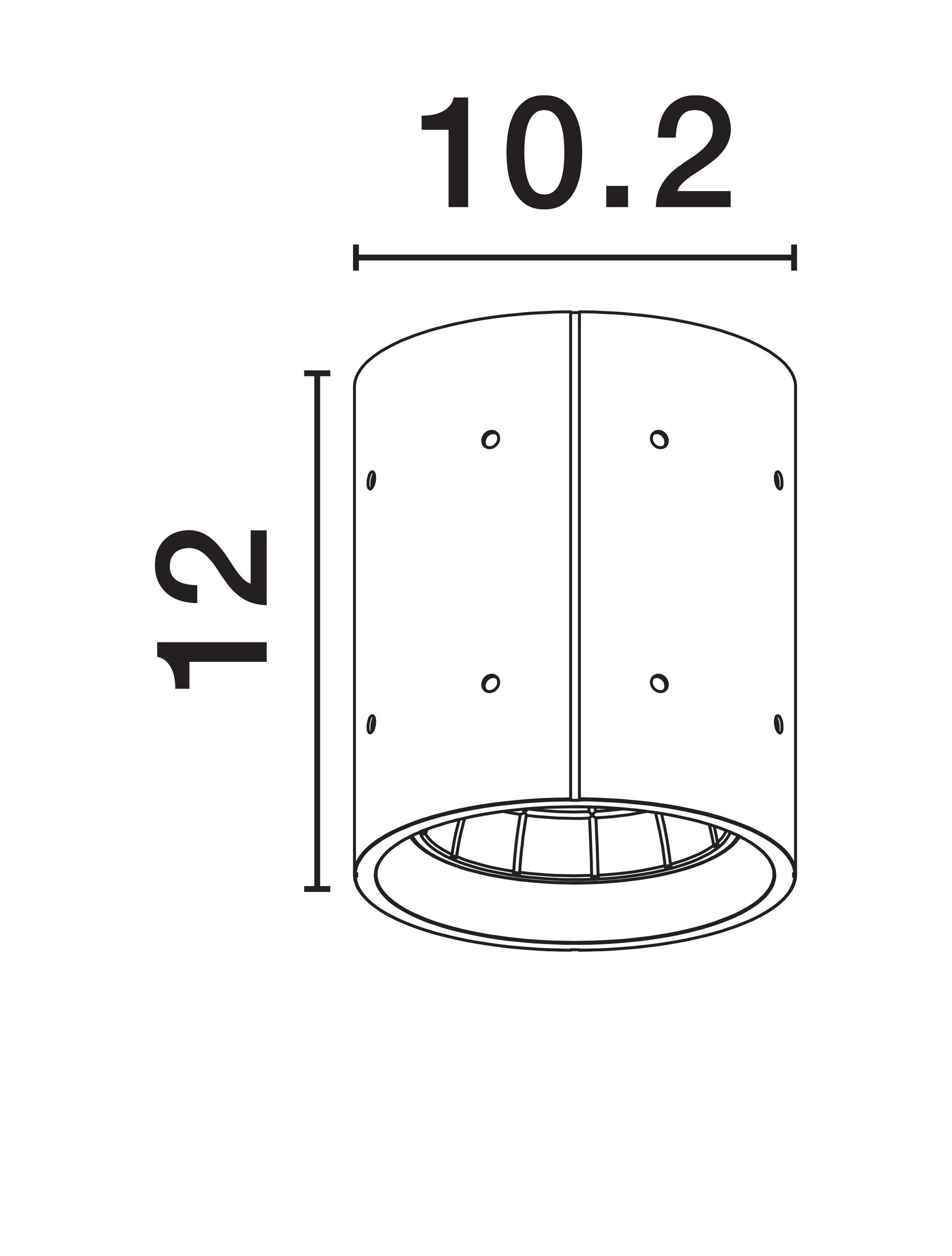 Външен аплик RITZ 10W 3000K Сив пясъчен бетон IP65 ⬠10.2 H12см