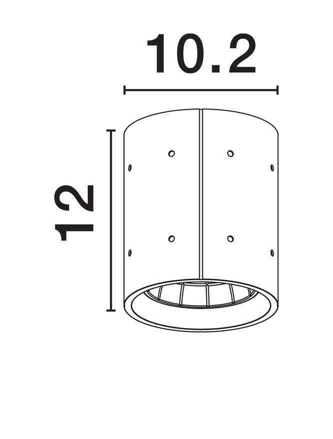 Външен аплик RITZ 10W 3000K Сив пясъчен бетон IP65 ⬠10.2 H12см