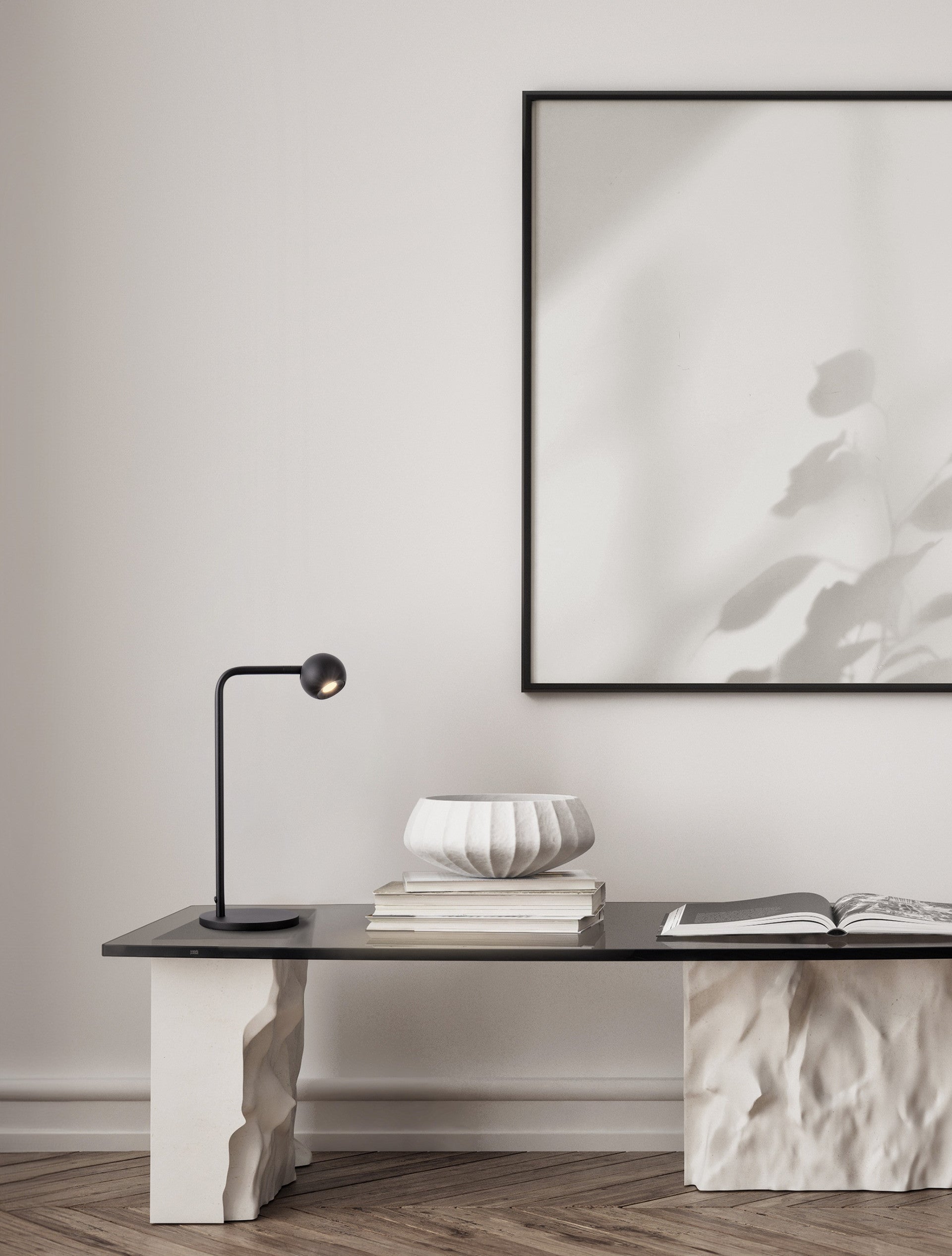 Висящо осветително тяло (пендел) SFERA LED 6W Пясъчно черен алуминий и стомана ⌀14 H36см