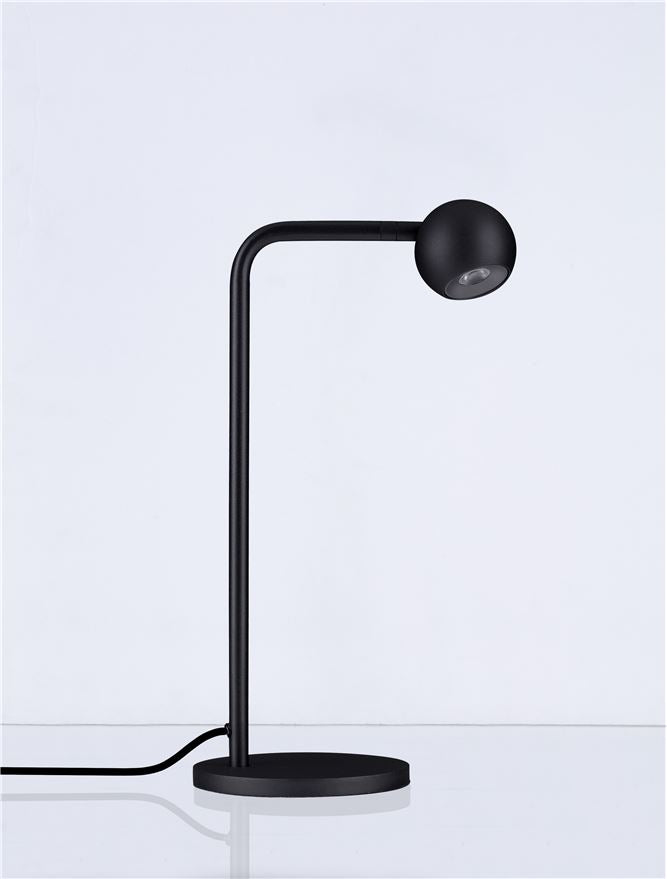 Висящо осветително тяло (пендел) SFERA LED 6W Пясъчно черен алуминий и стомана ⌀14 H36см