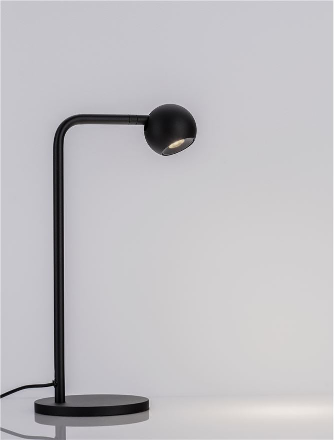 Висящо осветително тяло (пендел) SFERA LED 6W Пясъчно черен алуминий и стомана ⌀14 H36см