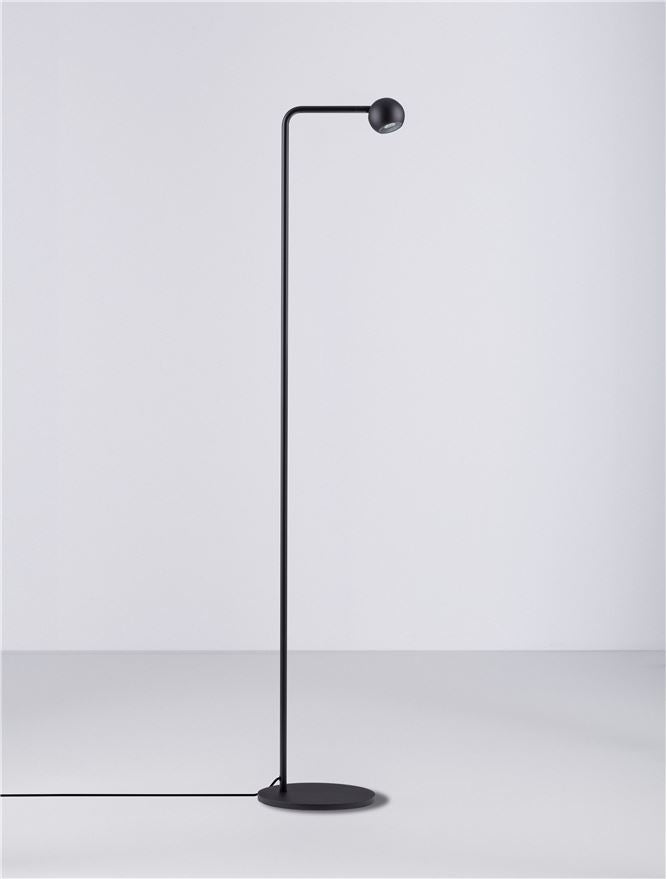 Висящо осветително тяло (пендел) SFERA LED 6W Пясъчно черен алуминий и стомана L26 H126см