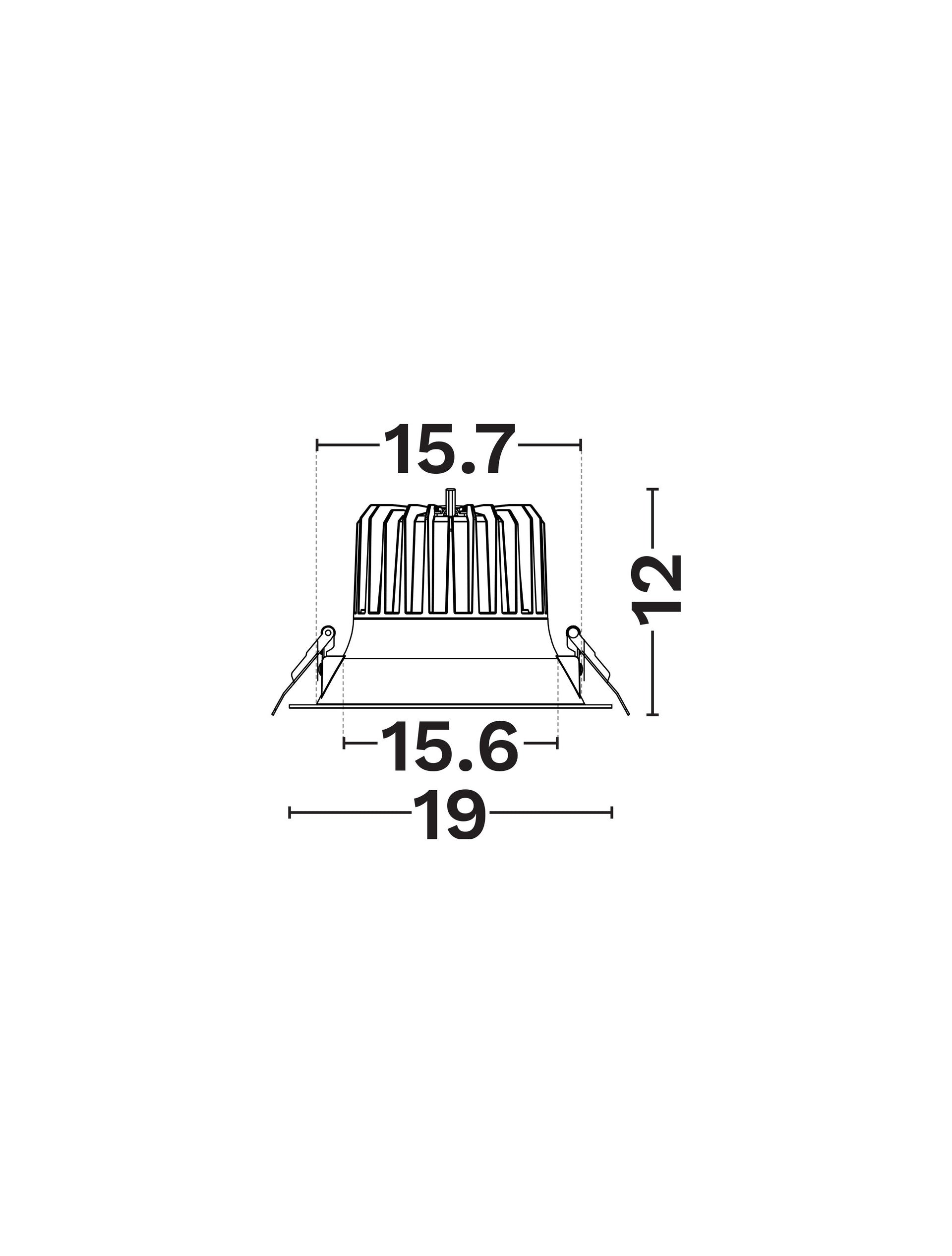Техническо осветление RADIUS 30W LED Алуминий Черен IP44 D19 H12см
