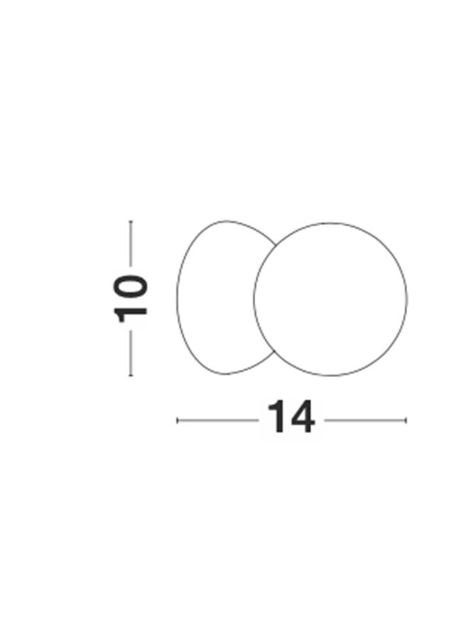 Висящо осветително тяло (пендел) ZERO 5W G9 Сив бетон и опалово стъкло ⌀10 L14 H10см
