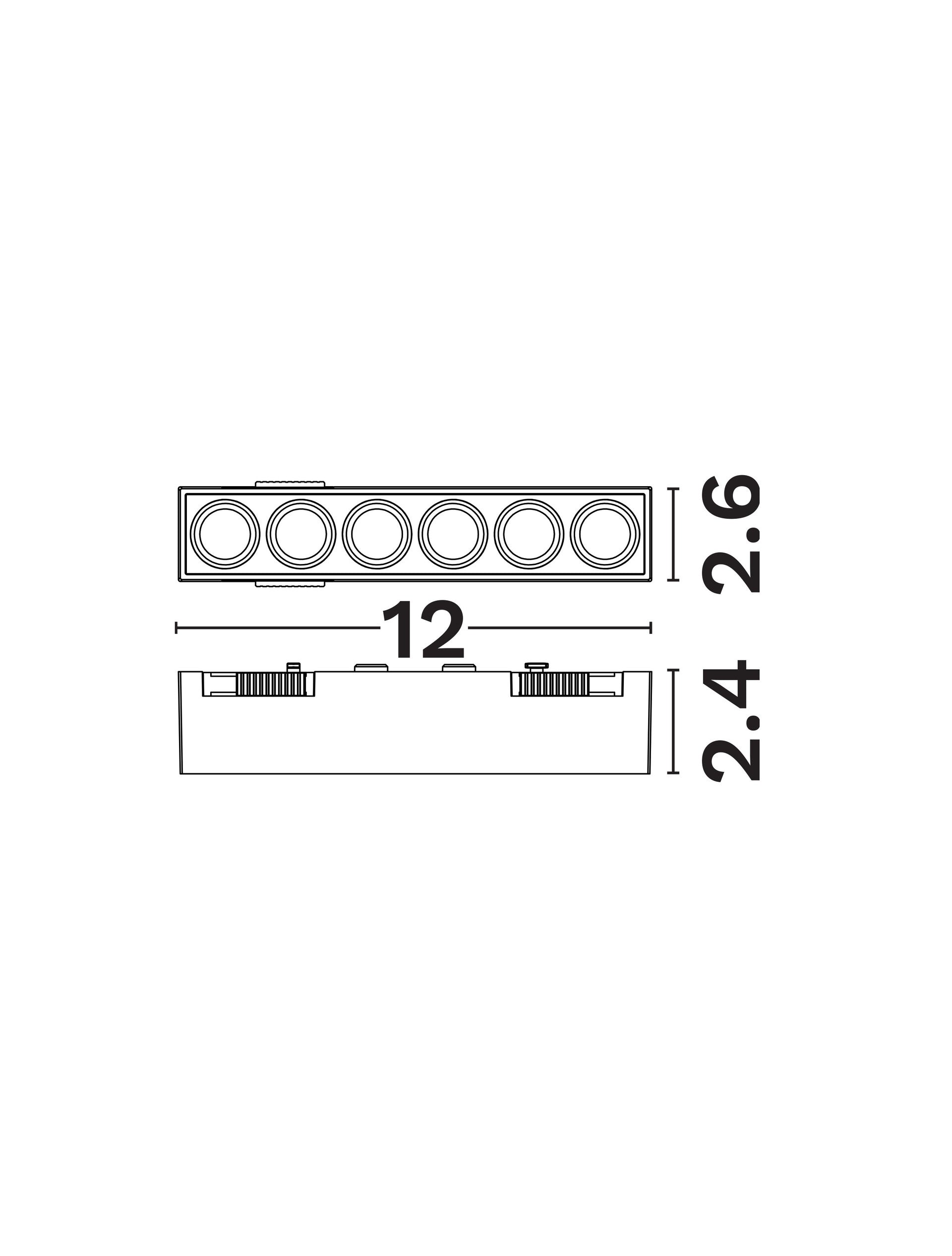 Техническо осветление SHALLOW LED модул 6W CRI90 3000K Матово бял алуминий
