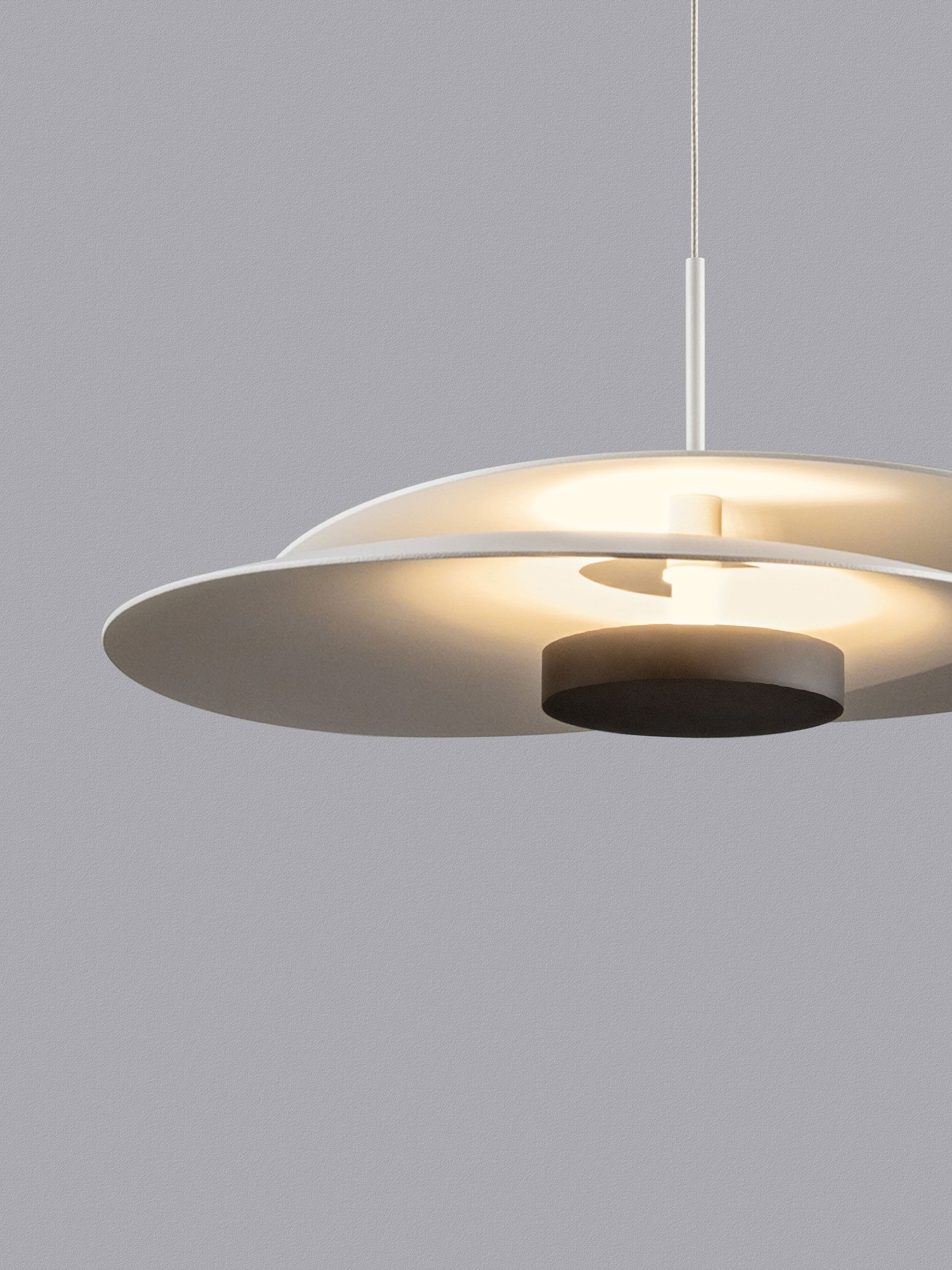 Висящо осветително тяло (пендел) OLEA LED 16W 3000K Пясъчно бял алуминий ⌀35 W32 H190см