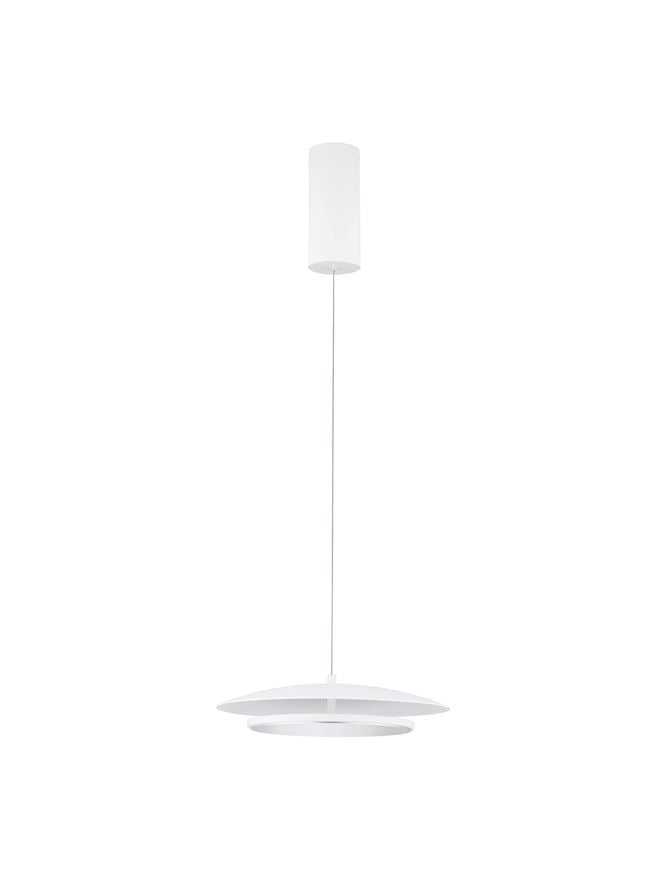 Висящо осветително тяло (пендел) OLOS LED 21W 3000K Пясъчно бял и хромиран алуминий ⌀35 H120см