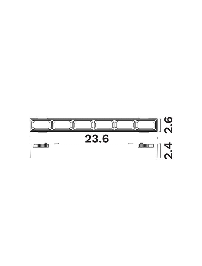 Техническо осветление SHALLOW LED модул 6W CRI90 3000K Матово черен алуминий