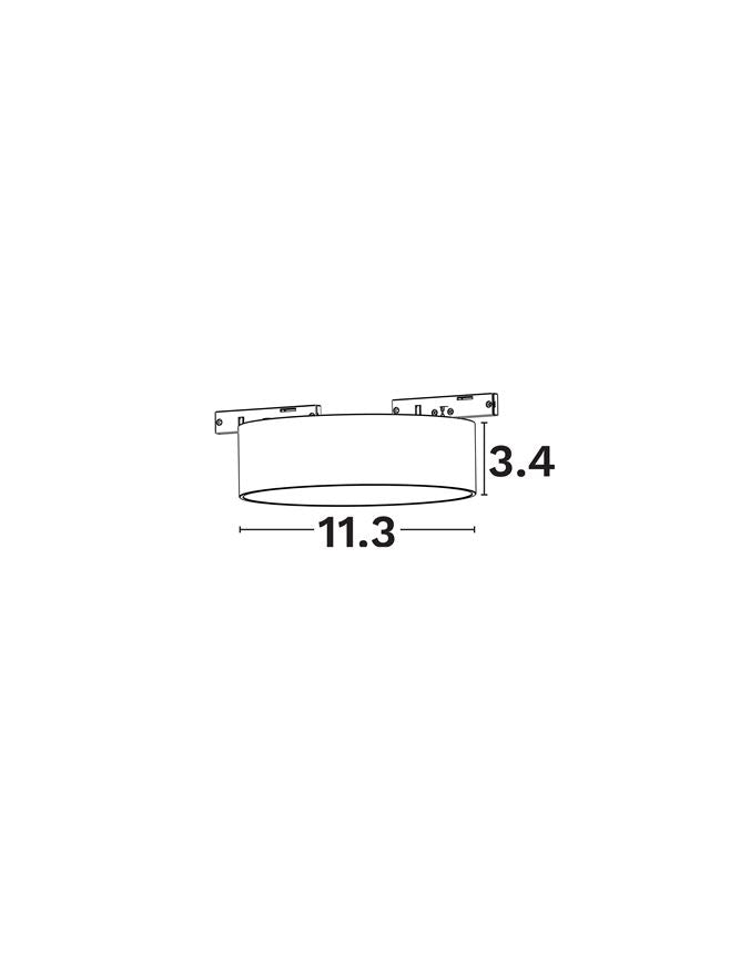 Магнитен спот 48V 5MM LED 12W 3000K Матово черен алуминий ⌀11.3 H3.4см