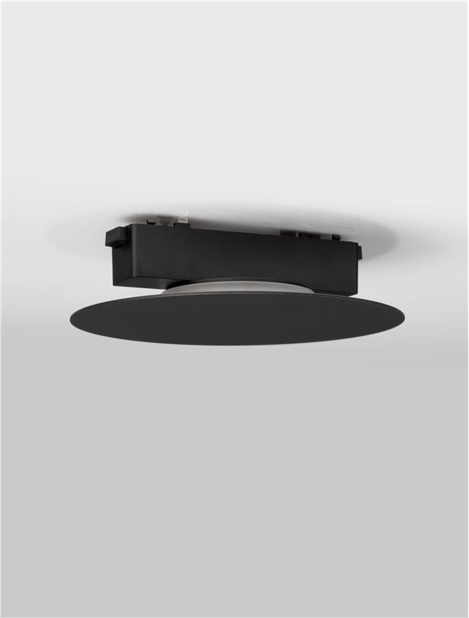 Магнитен спот 48V FLAT LED 6W 3000K Черен леят алуминий ⌀15см H4см