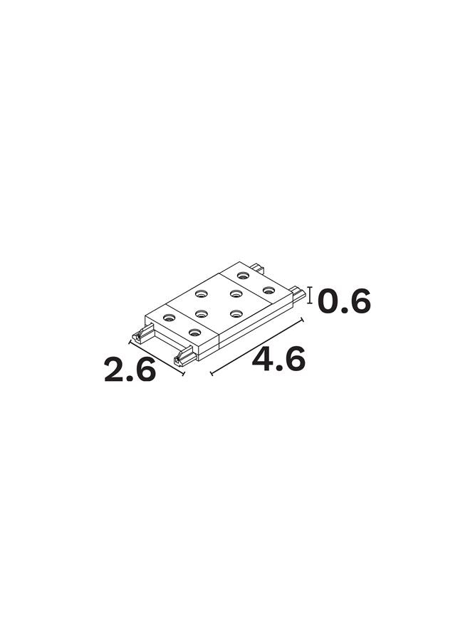 Магнитна система 48V FLAT Черен леят алуминий L4.6см