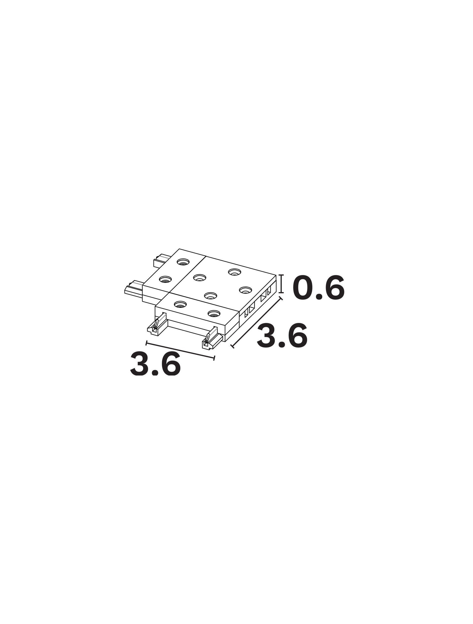 Магнитна система 48V FLAT Черен леят алуминий L3.6см