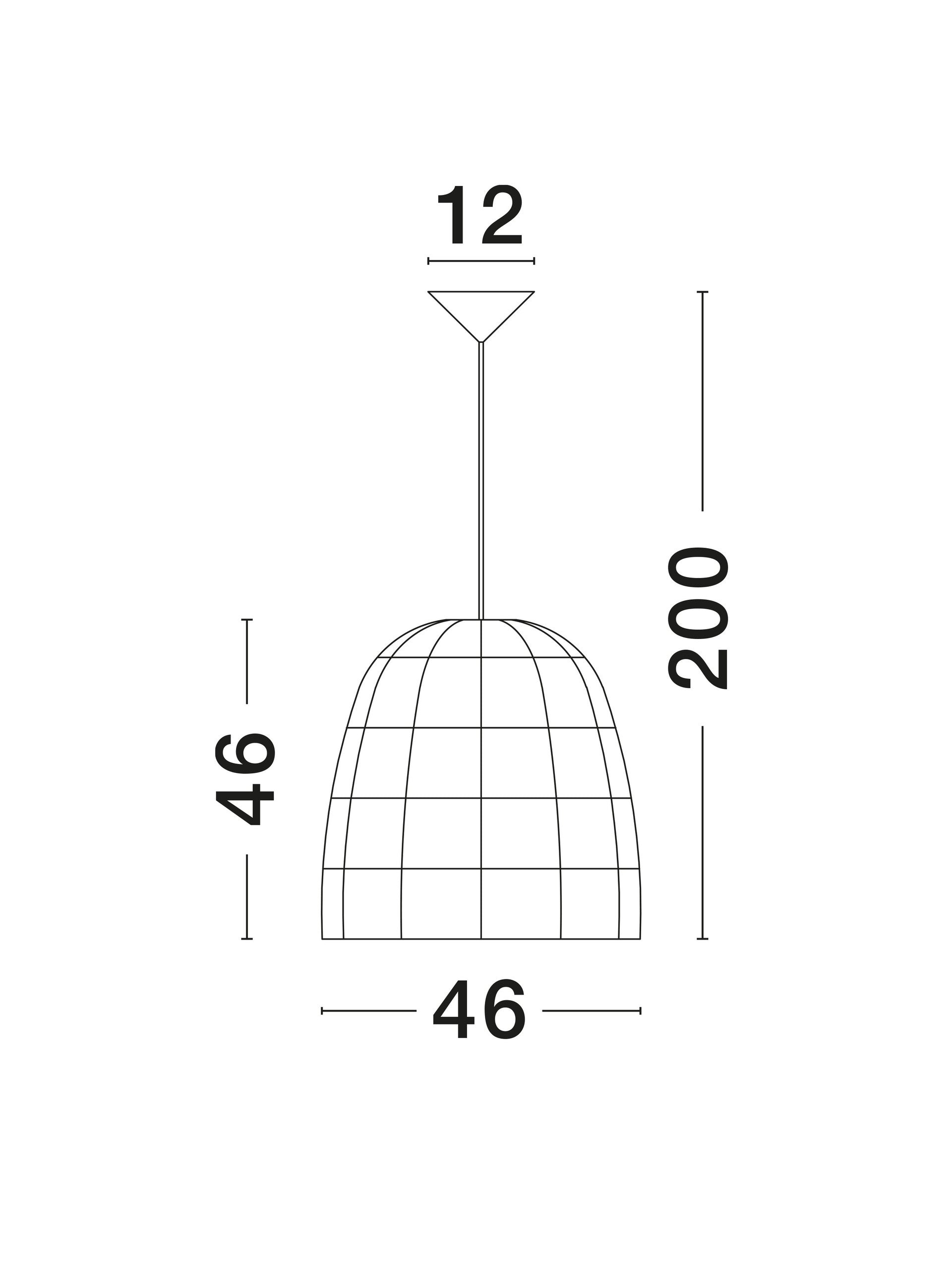 Висяща лампа MARLO 12W LED, естествен ратан, черен текстилен кабел