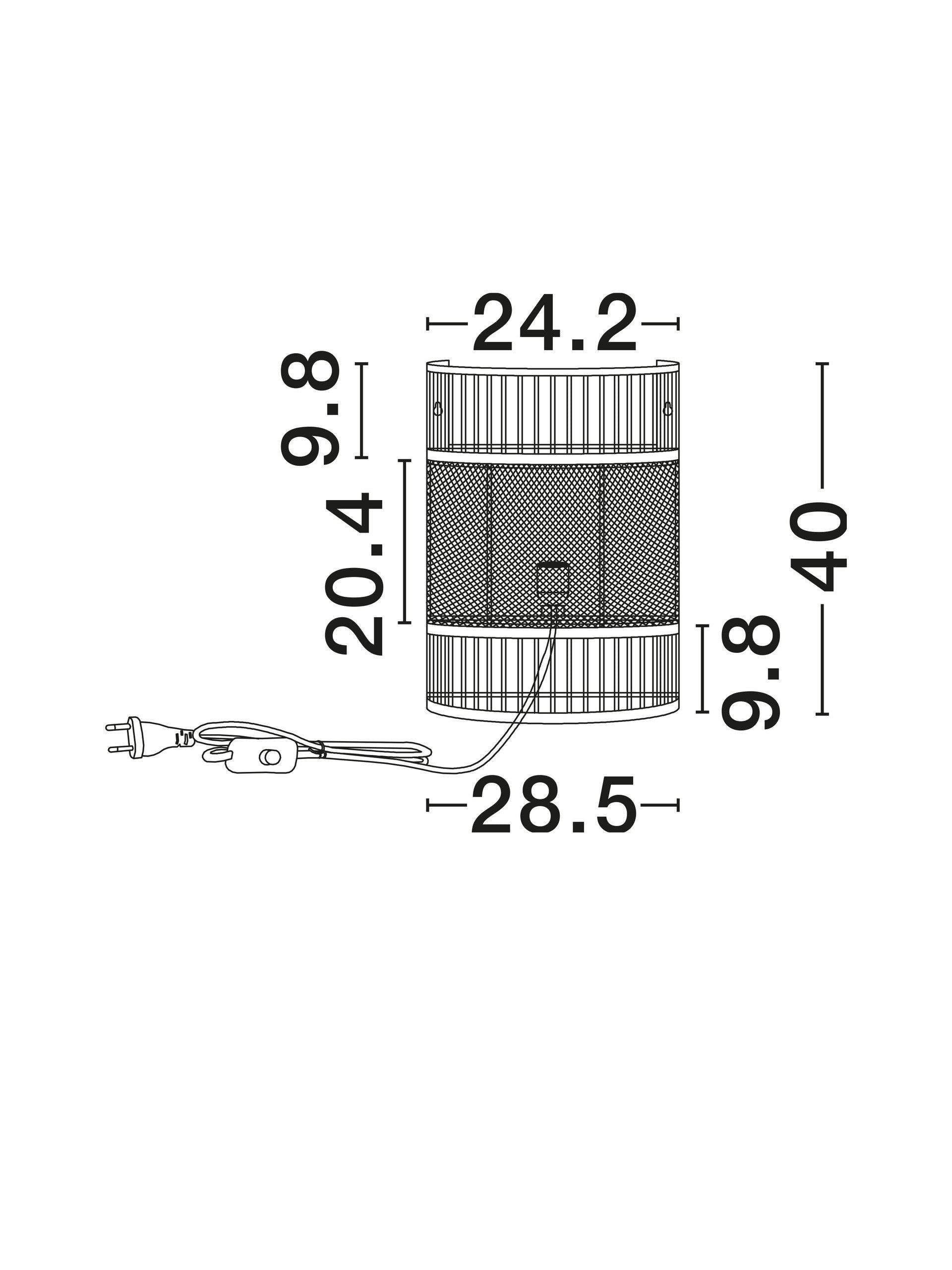 Висящо осветително тяло (пендел) PALE 12W LED E27 Натурален бамбук