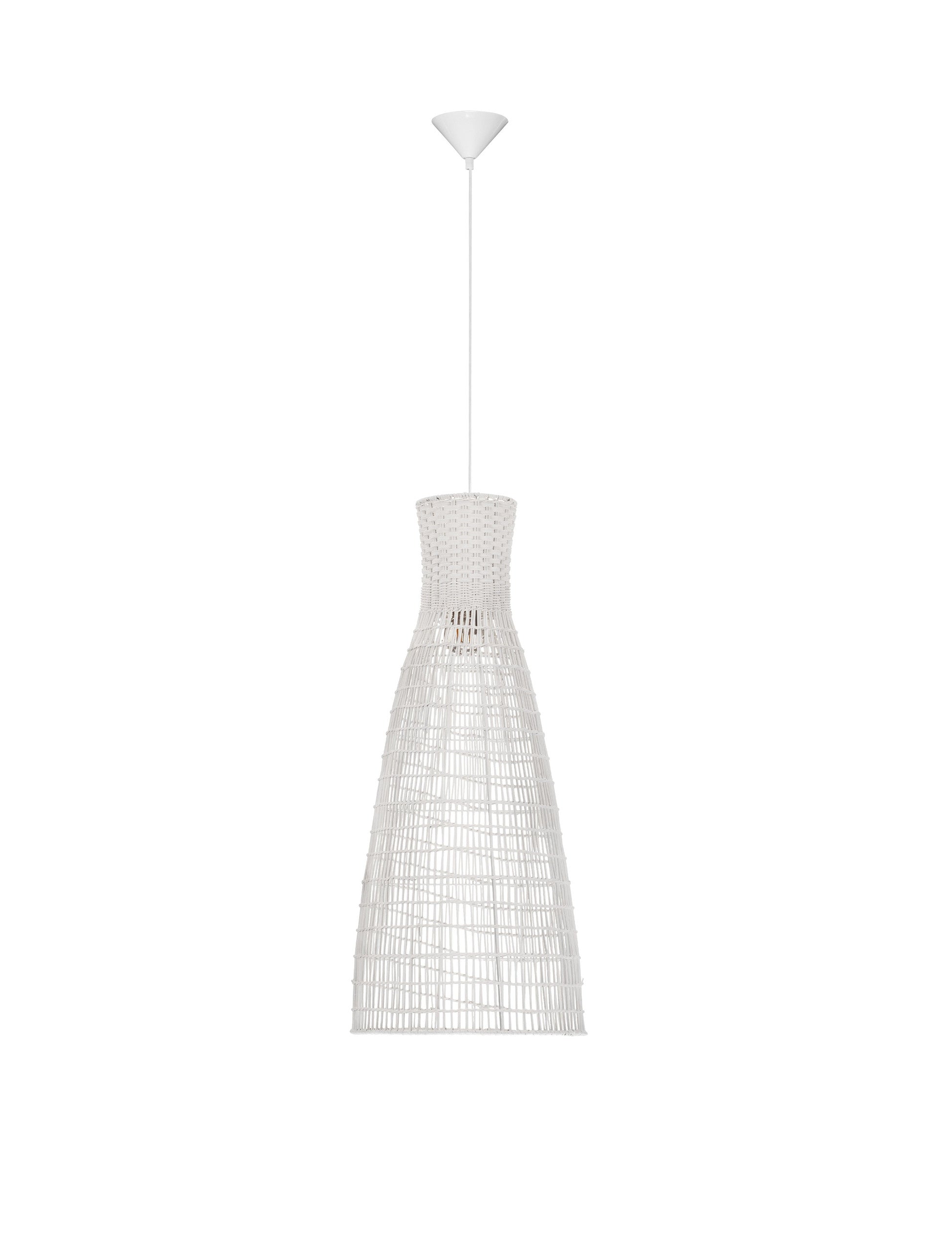 Подова лампа NIRO 12W LED E27 Натурален ратан бяла основа