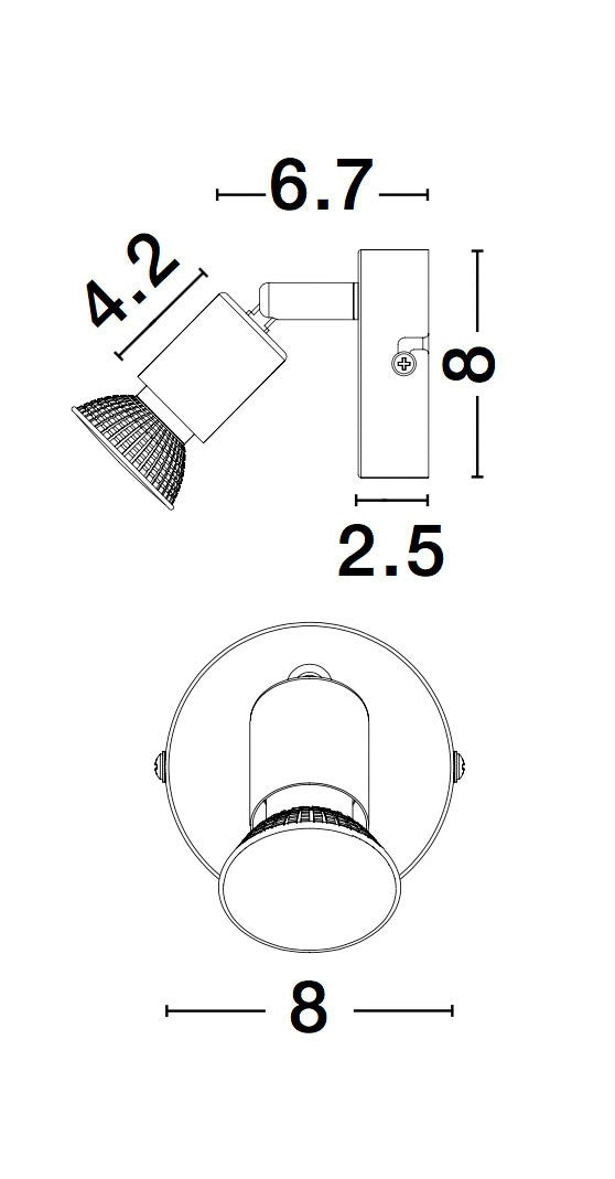 Висящо осветително тяло (пендел) LUP 1x10W GU10 Златист сатен метал