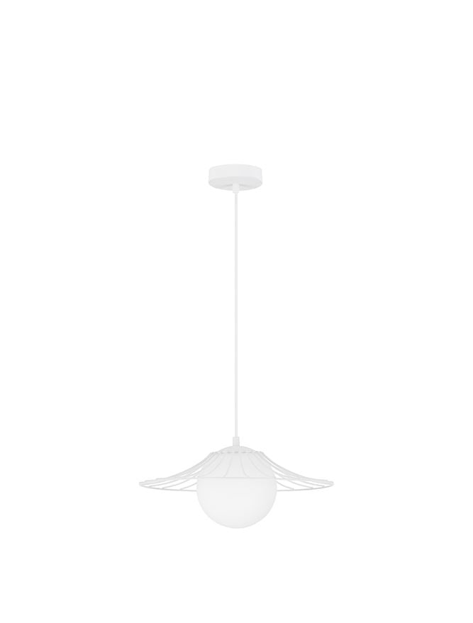 Висящо осветително тяло (пендел) FLY 12W LED E27 Матово бял, опалово стъкло ⌀36