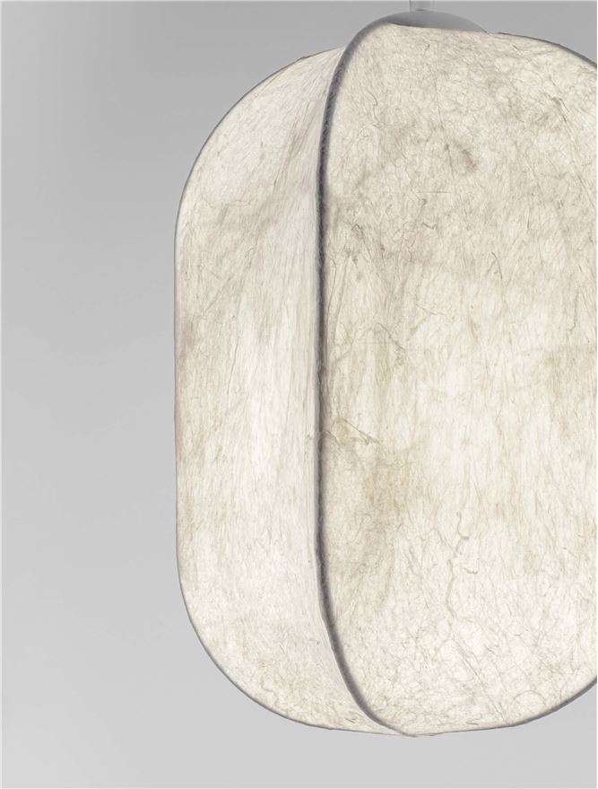 Висящо осветително тяло (пендел) PIERIDA LED E27 12W Пясъчно бял Mulberry Silk ⌀30 H210см